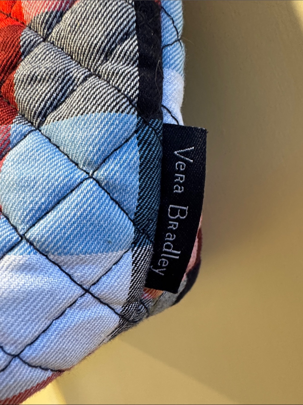 Vera Bradley Quilted Plaid Shoulder Bag - Red, Blue & White - Picture 2 of 6